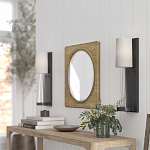 Бра на прозрачном штативе с тканевым абажуром в форме цилиндра Conciseness варинант исполнения - 5 | Loft Concept в Ижевске