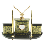 Настольный письменный набор из змеевика и бронзы с декором в виде орла Successful Leader варинант исполнения - 1 | Loft Concept в Ижевске