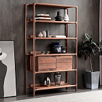 Стеллаж в гостиную для книг Moon Walnut Furniture варинант исполнения - 4 | Loft Concept в Ижевске