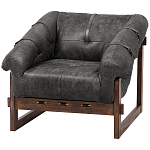 Кресло Duncan винтажная черная кожа варинант исполнения - 2 | Loft Concept в Ижевске