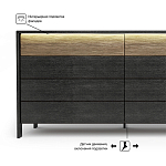 Комод 8 ящиков с подсветкой на рельефном фасаде Warm Industrial варинант исполнения - 6 | Loft Concept в Ижевске