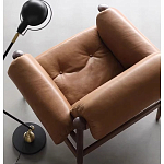 Кресло с деревянным каркасом и обивкой из натуральной кожи Medieval Furniture варинант исполнения - 5 | Loft Concept в Ижевске