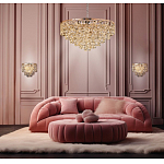 Люстра каскадная с подвесками в форме колец Galaxy of Light варинант исполнения - 8 | Loft Concept в Ижевске