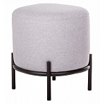 Круглый пуф на металлических ножках с обивкой из рогожки Casey Poof варинант исполнения - 2 | Loft Concept в Ижевске