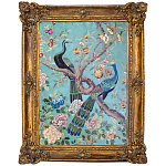 Постер в раме в стиле шинуазри Павлины на дереве Chinoiserie Imperial Garden Peacocks on a Tree Poster варинант исполнения - 2 | Loft Concept в Ижевске