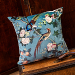 Подушка декоративная с изображением птицы в саду Chinoiserie Birds in the Garden Cushion варинант исполнения - 2 | Loft Concept в Ижевске