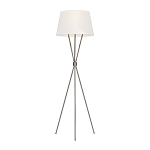 Торшер на трех тонких перекрещенных ножках с белым конусным абажуром из льна Feiss варинант исполнения - 5 | Loft Concept в Ижевске