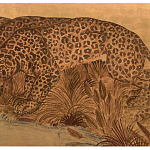 Картина с изображением Леопардов Leopards by stream варинант исполнения - 2 | Loft Concept в Ижевске