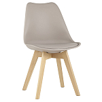 Стул с основой из пластика и мягким сиденьем Arvika Beige варинант исполнения - 1 | Loft Concept в Ижевске