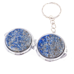 Зеркало брелок карманное двухстороннее из натурального камня Лазурит Stone Mirrors варинант исполнения - 6 | Loft Concept в Ижевске