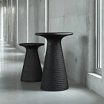 Круглый приставной столик из массива манго Piero Black Side Table варинант исполнения - 6 | Loft Concept в Ижевске