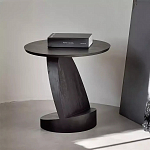 Дизайнерский журнальный столик чёрный с круглой столешницей Arycy варинант исполнения - 5 | Loft Concept в Ижевске