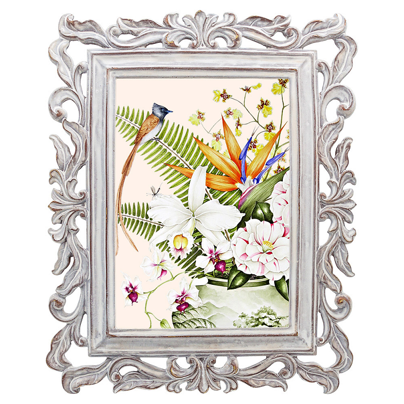 Постер Bouquet with Strelitzia Poster Мульти Белый винтажная патина Постер Bouquet with Strelitzia Poster Мульти Белый винтажная патина в Ижевске | Loft Concept