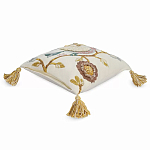 Чехол на подушку с кисточками и вышивкой птиц Ethnic mix Birds Square варинант исполнения - 1 | Loft Concept в Ижевске