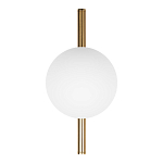 Бра с золотым основанием и белым плафоном в форме шара Bubble варинант исполнения - 4 | Loft Concept в Ижевске
