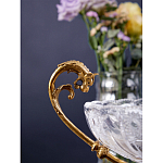 Чаша из прозрачного рельефного стекла на бронзовой подставке Eden Garden варинант исполнения - 3 | Loft Concept в Ижевске