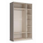 Шкаф трёхдверный с 2-мя зеркальными дверками Satin Furniture варинант исполнения - 4 | Loft Concept в Ижевске