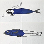 Плитка с узором Рыба пловчиха варинант исполнения - 2 | Loft Concept в Ижевске