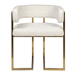 Стул букле бежевый с каркасом цвета матовое золото Tactility варинант исполнения - 1 | Loft Concept в Ижевске
