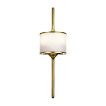 Бра вертикальное с белым полукруглым плафоном и длинным стержнем S Kichler варинант исполнения - 1 | Loft Concept в Ижевске