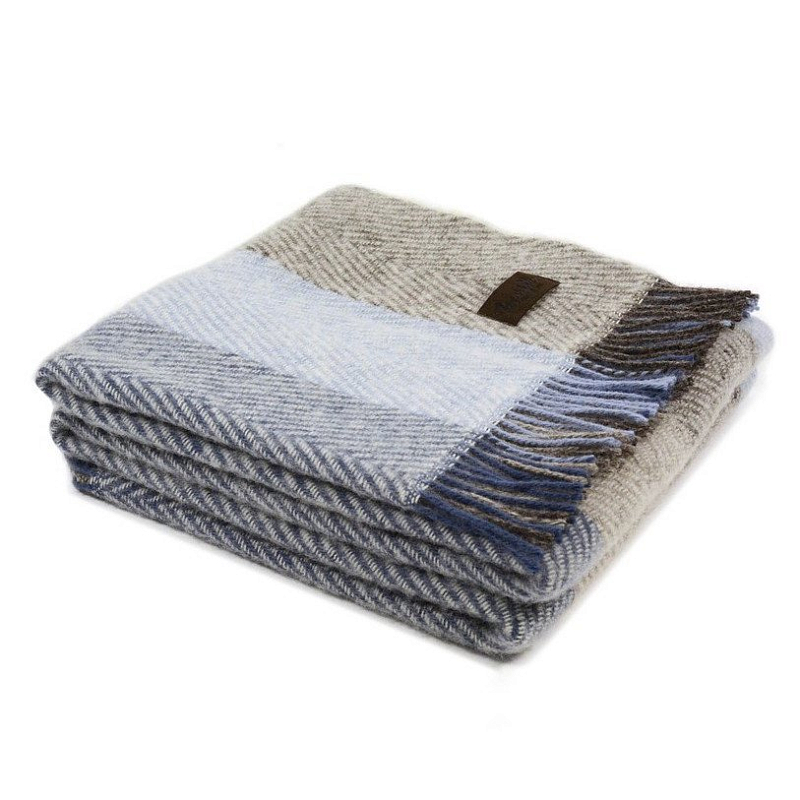 Плед VADSO SPINA 1002 Marzotto Серый Голубой в Ижевске | Loft Concept 