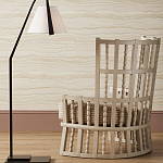 Торшер с черным каркасом и белым тканевым абажуром в форме конуса Stylish Solution варинант исполнения - 4 | Loft Concept в Ижевске