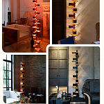 Торшер с каркасом из множества полок Links варинант исполнения - 3 | Loft Concept в Ижевске