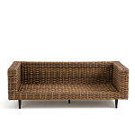 Трехместный садовый диван из плетеного пластика Matteo варинант исполнения - 8 | Loft Concept в Ижевске