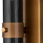 Бра цилиндрической формы чёрного цвета с 2-мя плафонами Marble Glow варинант исполнения - 4 | Loft Concept в Ижевске