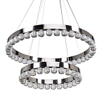 Люстра с двумя кольцами цвета хром и прозрачными хрустальными шарами по периметру Sacramento Transparent Balls Chandelier варинант исполнения - 1 | Loft Concept в Ижевске