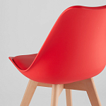 Стул с основой из пластика и мягким сиденьем Arvika Red варинант исполнения - 6 | Loft Concept в Ижевске