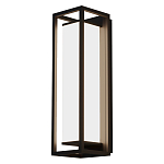 Уличный настенный светильник прямоугольный с чёрной рамкой Geometric Glow варинант исполнения - 1 | Loft Concept в Ижевске