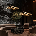 Люстра подвесная с прозрачными стеклянными птичками на ветвях Диаметр 80 см Serip Voa варинант исполнения - 11 | Loft Concept в Ижевске