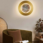 Бра в форме диска цвета латунь Brass Borders варинант исполнения - 4 | Loft Concept в Ижевске