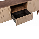 ТВ-тумба бежевая из массива бука с 2-мя дверками и ящиком Wenge Light варинант исполнения - 4 | Loft Concept в Ижевске