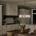 Люстра с 6-ю прозрачными цилиндрическими плафонами Kichler варинант исполнения - 8 | Loft Concept в Ижевске