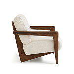 Кресло Avalon White Boucle из массива ореха варинант исполнения - 3 | Loft Concept в Ижевске