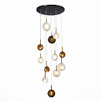 Люстра светодиодная с сферическими стеклянными плафонами Splatter варинант исполнения - 5 | Loft Concept в Ижевске