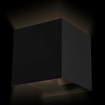 Уличный настенный светильник светодиодный формы куб черного цвета из металла Urban Minimalist варинант исполнения - 3 | Loft Concept в Ижевске
