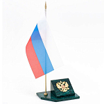 Флагшток с гербом России из натурального камня змеевик Stone Flagpole варинант исполнения - 2 | Loft Concept в Ижевске