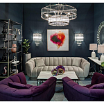 Диван трехместный велюровый серый Island of Comfort варинант исполнения - 5 | Loft Concept в Ижевске