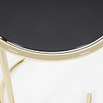 Приставной столик на золотистом основании с черной столешницей Noir варинант исполнения - 2 | Loft Concept в Ижевске