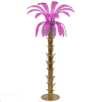 Торшер Glass Decorated Palm Floor Lamp Pink Листья Пальмы  варинант исполнения - 3 | Loft Concept в Ижевске
