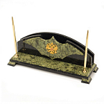 Настольный письменный набор из змеевика с гербом РФ Successful Leader варинант исполнения - 2 | Loft Concept в Ижевске