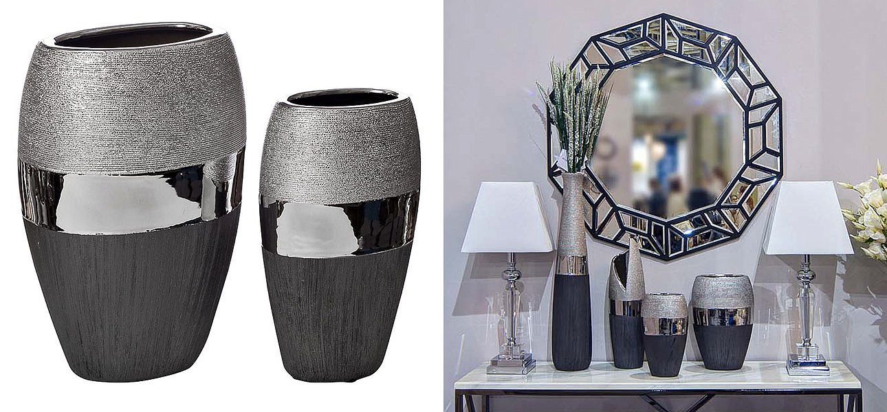 Ваза Maelis black and silver Ваза Maelis black and silver - Loft-Concept в Ижевске
