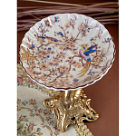 Чаша с цветочным орнаментом на ножке в виде бронзового ангела Eden Garden варинант исполнения - 7 | Loft Concept в Ижевске