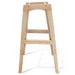 Барный стул со спинкой на 4-х деревянных ножках Синий Велюр Ava Charm варинант исполнения - 6 | Loft Concept в Ижевске