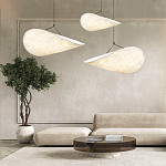 Подвесной светильник с белым тканевым плафоном в форме облака Crystal Cloud Junction варинант исполнения - 8 | Loft Concept в Ижевске