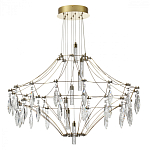 Люстра подвесная из металла с прозрачными подвесками из хрусталя Quasar 93 варинант исполнения - 2 | Loft Concept в Ижевске