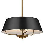 Подвесной светильник с конусовидным металлическим абажуром черного цвета Kichler варинант исполнения - 1 | Loft Concept в Ижевске